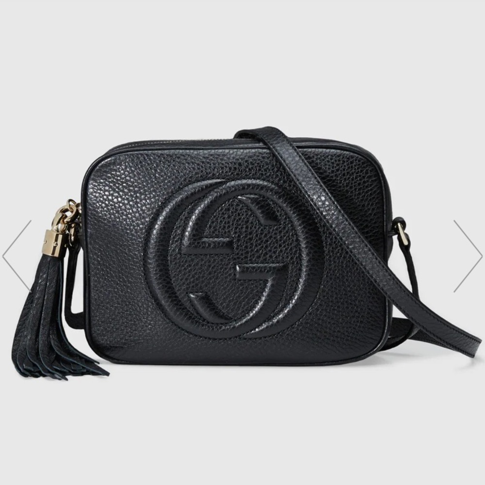 GUCCI Soho Disco Bag - Black Leather